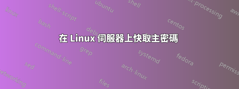 在 Linux 伺服器上快取主密碼