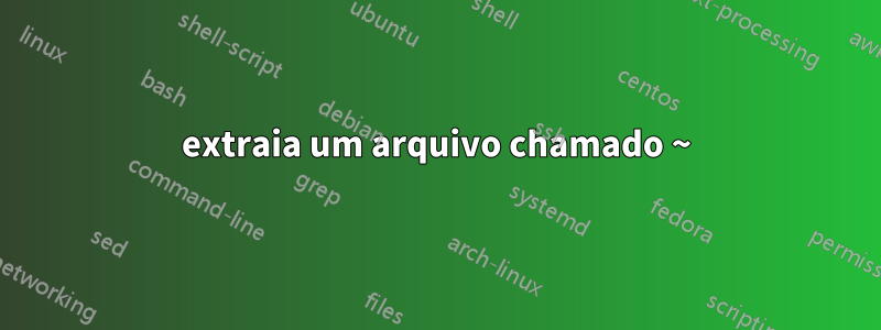 extraia um arquivo chamado ~