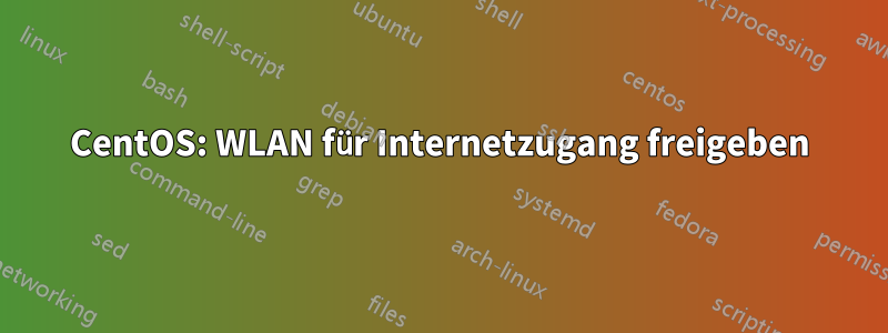 CentOS: WLAN für Internetzugang freigeben