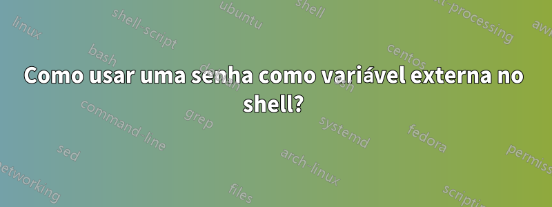 Como usar uma senha como variável externa no shell?