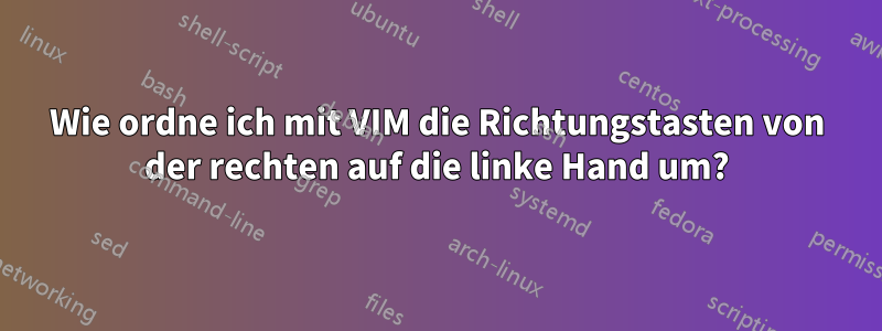 Wie ordne ich mit VIM die Richtungstasten von der rechten auf die linke Hand um?