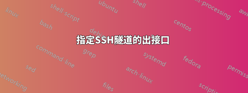 指定SSH隧道的出接口