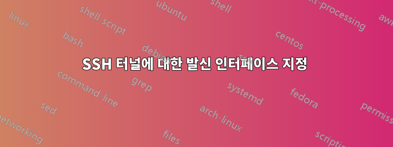 SSH 터널에 대한 발신 인터페이스 지정