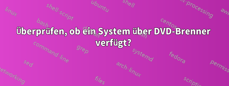 Überprüfen, ob ein System über DVD-Brenner verfügt?