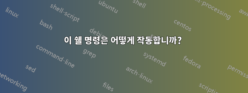 이 쉘 명령은 어떻게 작동합니까?