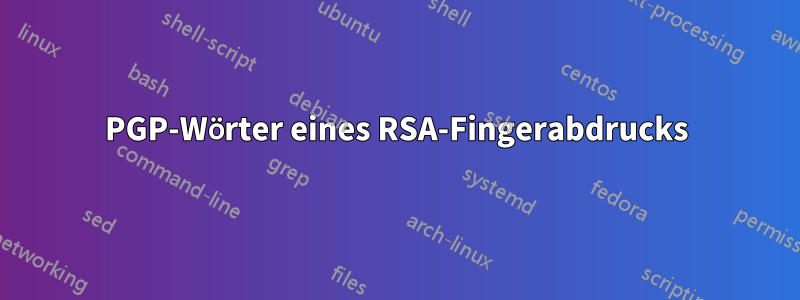 PGP-Wörter eines RSA-Fingerabdrucks