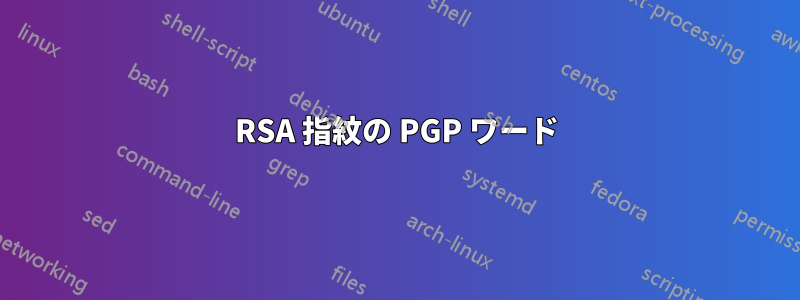 RSA 指紋の PGP ワード