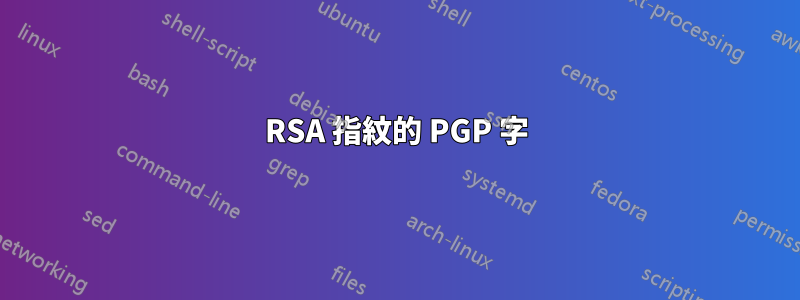 RSA 指紋的 PGP 字