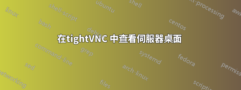 在tightVNC 中查看伺服器桌面