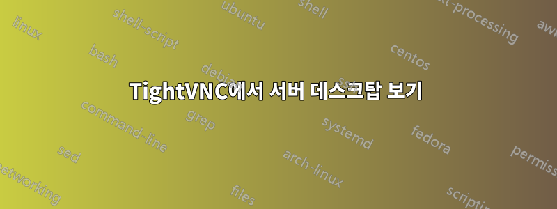 TightVNC에서 서버 데스크탑 보기