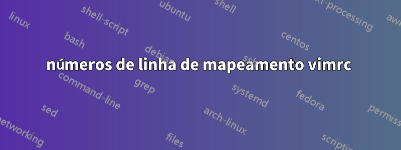 números de linha de mapeamento vimrc