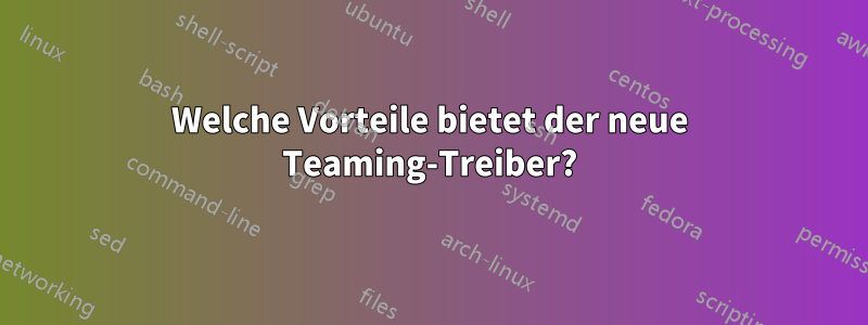 Welche Vorteile bietet der neue Teaming-Treiber?