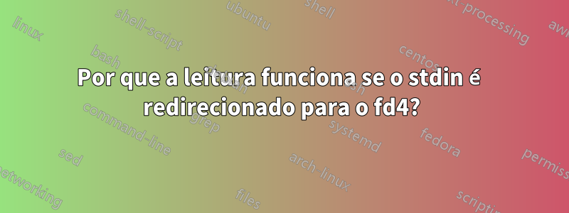 Por que a leitura funciona se o stdin é redirecionado para o fd4?