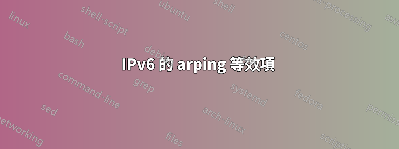 IPv6 的 arping 等效項