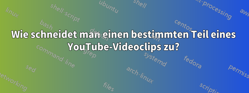 Wie schneidet man einen bestimmten Teil eines YouTube-Videoclips zu?