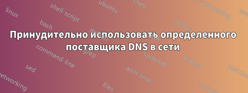 Принудительно использовать определенного поставщика DNS в сети