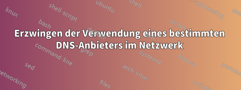 Erzwingen der Verwendung eines bestimmten DNS-Anbieters im Netzwerk