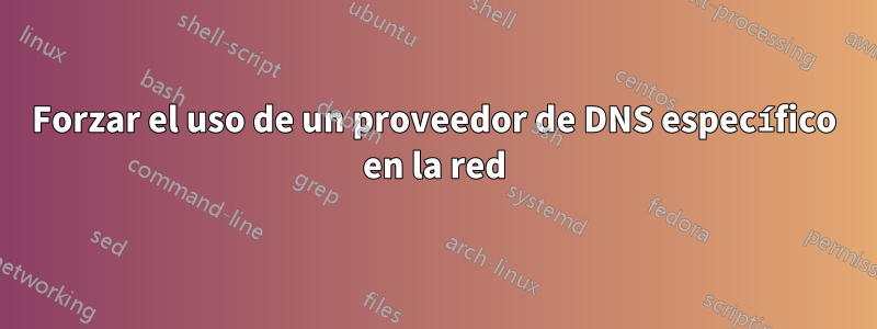 Forzar el uso de un proveedor de DNS específico en la red