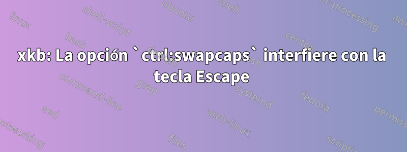 xkb: La opción `ctrl:swapcaps` interfiere con la tecla Escape