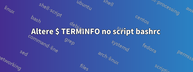 Altere $ TERMINFO no script bashrc