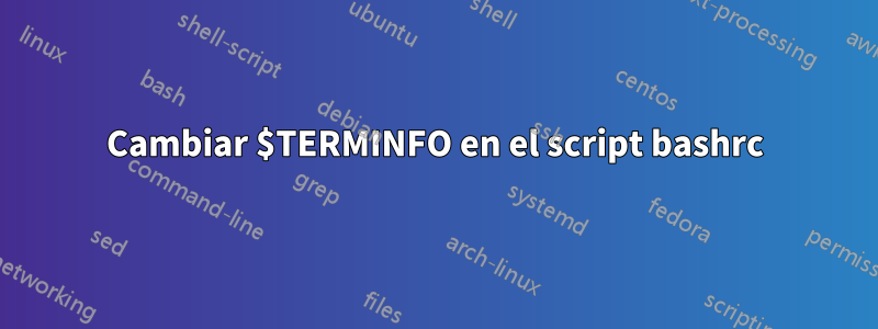 Cambiar $TERMINFO en el script bashrc