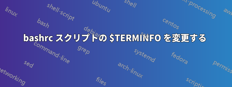 bashrc スクリプトの $TERMINFO を変更する