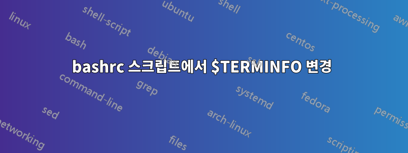 bashrc 스크립트에서 $TERMINFO 변경