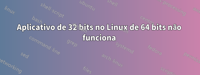 Aplicativo de 32 bits no Linux de 64 bits não funciona