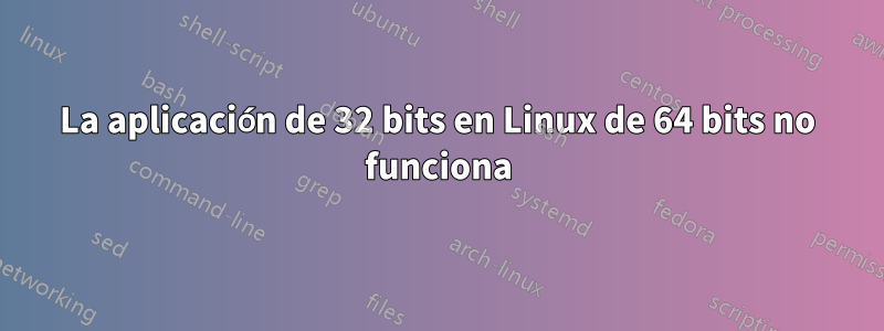 La aplicación de 32 bits en Linux de 64 bits no funciona