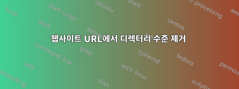 웹사이트 URL에서 디렉터리 수준 제거