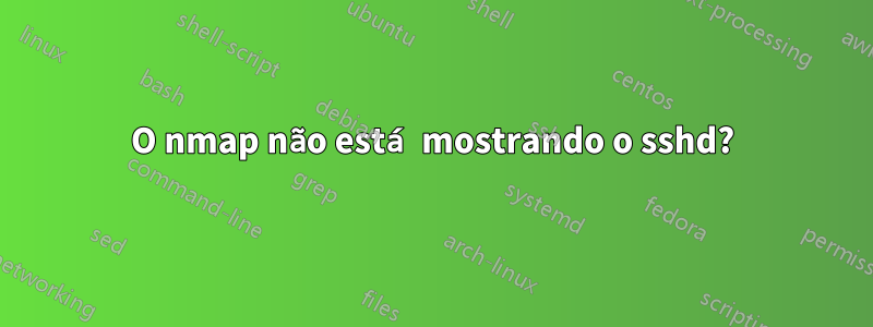 O nmap não está mostrando o sshd?