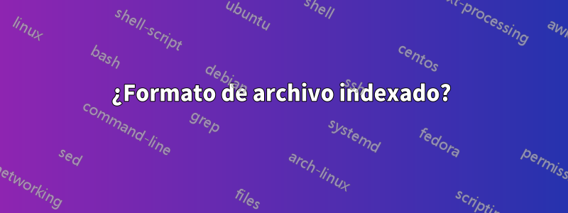¿Formato de archivo indexado?