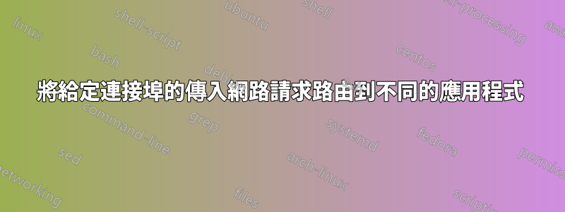 將給定連接埠的傳入網路請求路由到不同的應用程式