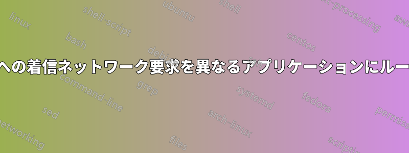 特定のポートへの着信ネットワーク要求を異なるアプリケーションにルーティングする