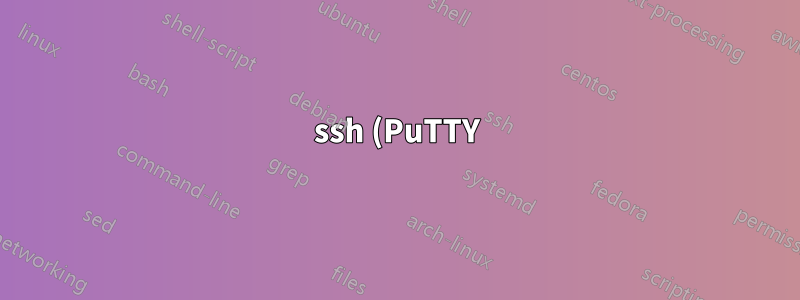 ssh (PuTTY) からのリモート X セッションをログに記録する