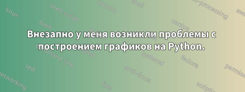 Внезапно у меня возникли проблемы с построением графиков на Python.