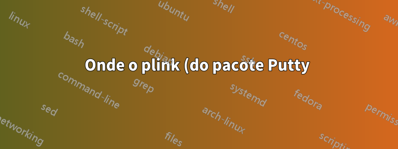 Onde o plink (do pacote Putty) procura comandos remotos?