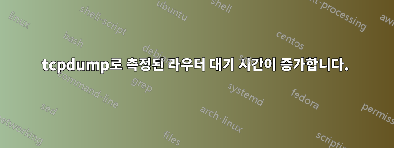 tcpdump로 측정된 라우터 대기 시간이 증가합니다.