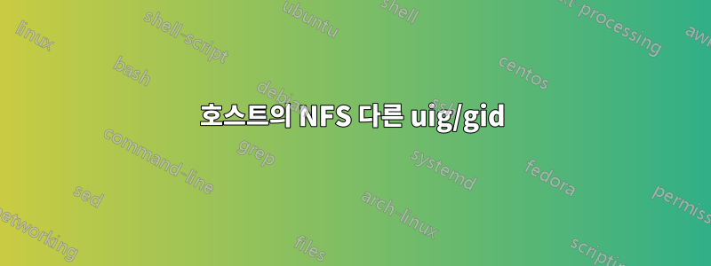 호스트의 NFS 다른 uig/gid