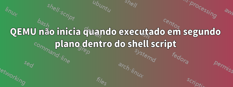 QEMU não inicia quando executado em segundo plano dentro do shell script