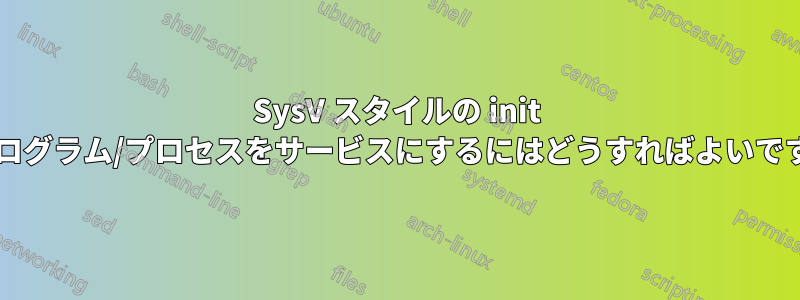 SysV スタイルの init でプログラム/プロセスをサービスにするにはどうすればよいですか?