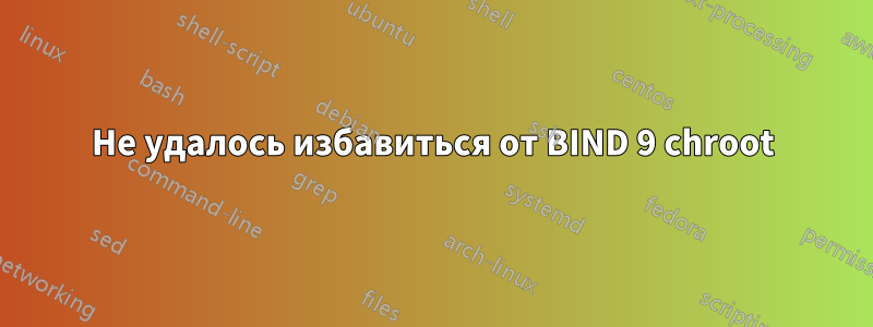 Не удалось избавиться от BIND 9 chroot