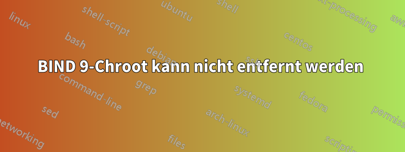 BIND 9-Chroot kann nicht entfernt werden