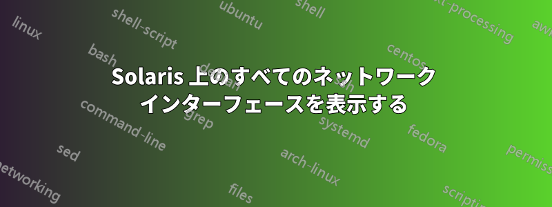 Solaris 上のすべてのネットワーク インターフェースを表示する