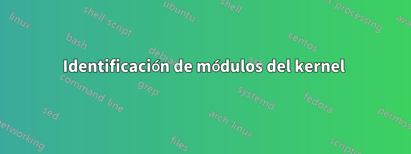 Identificación de módulos del kernel