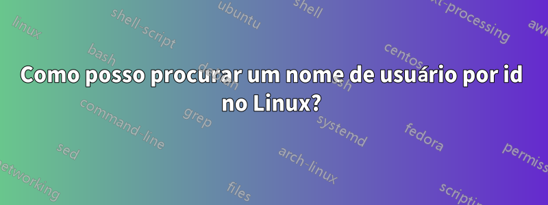 Como posso procurar um nome de usuário por id no Linux?