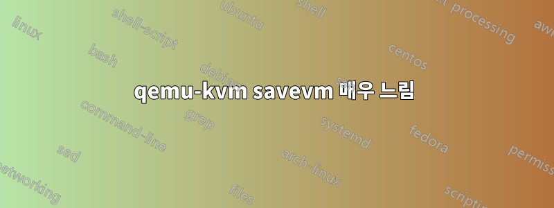 qemu-kvm savevm 매우 ​​느림