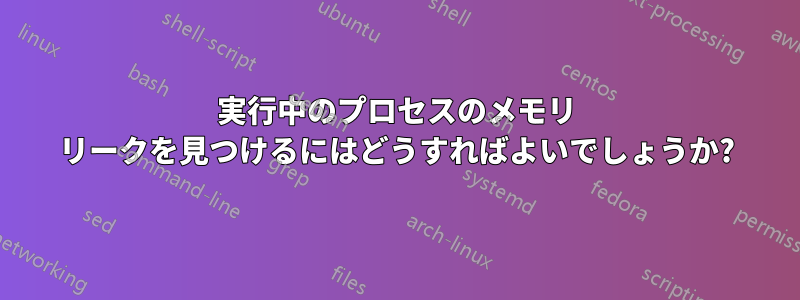実行中のプロセスのメモリ リークを見つけるにはどうすればよいでしょうか?