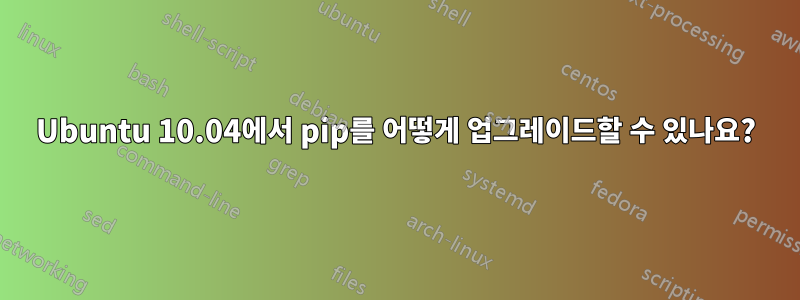 Ubuntu 10.04에서 pip를 어떻게 업그레이드할 수 있나요?