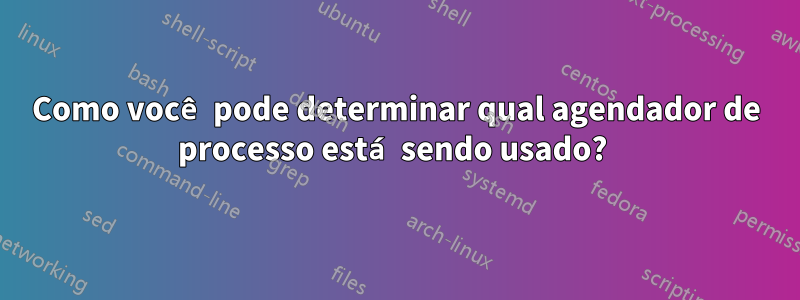 Como você pode determinar qual agendador de processo está sendo usado? 